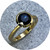 Angela Natalier- Disarm Solitaire, 2.1ct Dark Blue Australian Sapphire. Size M