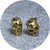 The Good Gardener- Sister Skull Studs, 9ct Yellow Gold