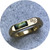 Katie Shanahan - 9ct Yellow Gold Signet Ring, 'Pebble Sprout' Australian Baguette Sapphire, Size J