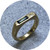 Katie Shanahan - 9ct Yellow Gold Signet Ring, 'Pebble Sprout' Australian Baguette Sapphire, Size J
