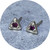 Kirra-Lea Caynes - Sand Cast Triangle Stud Earrings, Sterling Silver, Faceted Pink Sapphires