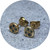 Ellinor Mazza - Parti Sapphire Spot Stud Earrings, 9ct Yellow Gold, Australian Parti Sapphires