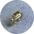 Michelle Cangiano - Balanced Halo Solitaire Ring, 18ct Yellow Gold, Australian Parti Sapphire