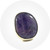 Leonie Simpson- Amethyst set sterling silver ring. Size O.