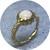 Sophie Quinn - White Opal Ring, 9ct Yellow Gold, Lab Grown Diamonds, Size O