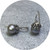 ANT HAT - Smother Hook Earrings, Sterling Silver, Grey Fresh Water Pearl