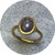 Katie Shanahan - 'Selene' Spinel Cabochon Ring, Gold Plated Sterling Silver, Size 'M'