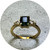 Lea Bae - Trilogy Ring, 18ct Yellow Gold, Sapphire, Lab Created Diamonds