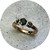 Jess Ervin - Hexagonal Trilogy Ring, 9ct Rose Gold, Sapphire, Size O