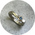 Jess Ervin - Twist Loop Ring, 9ct Rose Gold, Sterling Silver, Sapphire