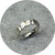 Jess Ervin - Round Half Carved Ring, Sterling Silver, Size M.5