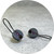 Robyn Clarke - Stratum Hex Disc Drop Earrings, Oxidised Sterling Silver, Garnet, Sapphire