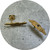 Virginia Sprague - Unearthed Studs, Yellow Gold Plated Sterling Silver, Sapphire