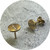 Angela Natalier - All In a Row Round Disc Studs, 9ct Yellow Gold, Diamond
