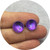 Sarah Murphy - 'Purple Shine Dome' Studs, Anodised Titanium