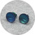 Sarah Murphy - 'Teal Shine Dome' Studs, Anodised Titanium