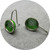 Jin Ah Jo - Half Sphere Earrings, Powdercoated Mild Steel, Sterling Silver, Green