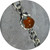 Amanda Croatto - 'Orange Flash' Chain Bracelet, Carnelian, Sterling Silver