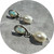 Amanda Croatto - 'Ice and Fire' Stud Earrings, Coober Pedy Opal, Pearl, Sterling Silver Amanda Croatto - 'Ice and Fire' Stud Earrings, Coober Pedy Opal, Pearl, Sterling Silver