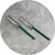 Phoebe Porter - Hidden Line Earrings, Green Anodised Aluminium, Stainless Steel