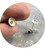 Shimara Carlow - Acorn Cup Studs with Diamonds, Sterling Silver, 18ct Yellow Gold, Diamond