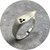 Mill Foundry - 'Iota Signet Ring', Sterling Silver and Black Spinel, Size R