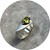 Mill Foundry - 'Imprint Cusp Signet Ring', Sterling Silver, 9ct Yellow Gold, Peridot, Size L 1/2