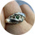 ANT HAT - To Protect Ring, Sterling Silver, Natural Emerald, Size S 1/2