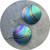 Sarah Murphy - Concentric Shields Hook Earrings in 'Peacock Trails', Size Small, Anodised Titanium