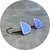 Sarah Murphy - Tiny Dancers Earrings in Blue, Anodised Titanium