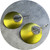 Sarah Murphy - Round Shields Hook Earrings in Golden, Anodised Titanium