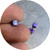 Sarah Murphy - Rough Cut Square Studs in Purple, Anodised Titanium