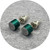 Phoebe Porter - Station Studs in Green, Anodised Aluminium, Sterling Silver