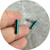 Phoebe Porter - Line Studs in Green, Anodised Titanium, Sterling Silver