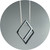 Rachael Grigulis - Outline: Diamond Shaped Necklace, Sterling Silver, 45cm Chain