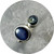 Rachael Grigulis - Inclusion: Double Sapphire Twin Podium Stack Ring, Sterling Silver, Size O 1/2