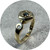 Sarah Kellett - Hexagon Shaped Ring with Teal Sapphire, 9ct Yellow Gold, Australian Sapphire, Diamond, Size N