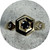 Sarah Kellett - Hexagon Shaped Ring with Teal Sapphire, 9ct Yellow Gold, Australian Sapphire, Diamond, Size N