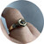 Sarah Kellett - Hexagon Shaped Ring with Teal Sapphire, 9ct Yellow Gold, Australian Sapphire, Diamond, Size N