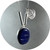 Claire Taylor - Eyes On You Necklace, Sterling Silver, Lapis Lazuli, 50cm
