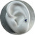 KIN - Single Marquise Fan Flat Back, Sterling Silver, Titanium