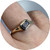 KIN- 9ct yellow gold and argyle diamond ring. Emerald cut natural Argyle origin champagne diamond. 0.562ct C5 VS2. size M1/4