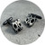 Simon Williams - 'Pipes Slab' Cufflinks, Oxidised Sterling Silver, Stainless Steel