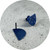 Sarah Murphy - Crescent Studs in Blue, Anodised Titanium