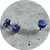 Sarah Murphy - Rough Cut Round Studs in Blue, Anodised Titanium