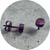 Sarah Murphy - Rough Cut Round Studs in Purple, Anodised Titanium