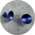 Sarah Murphy - Shine Dome Studs (Large), in Blue, Anodised Titanium
