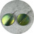 Sarah Murphy - Wandering Green Shield Earrings, Anodised Titanium