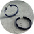Ann Welton - Deep Blue Crinkle Cut Hoops. Copper, Automotive Paint, Sterling Silver.
