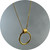 Danielle Barrie - Single Kinetic Halo Necklace, Gold Plated Sterling Silver
